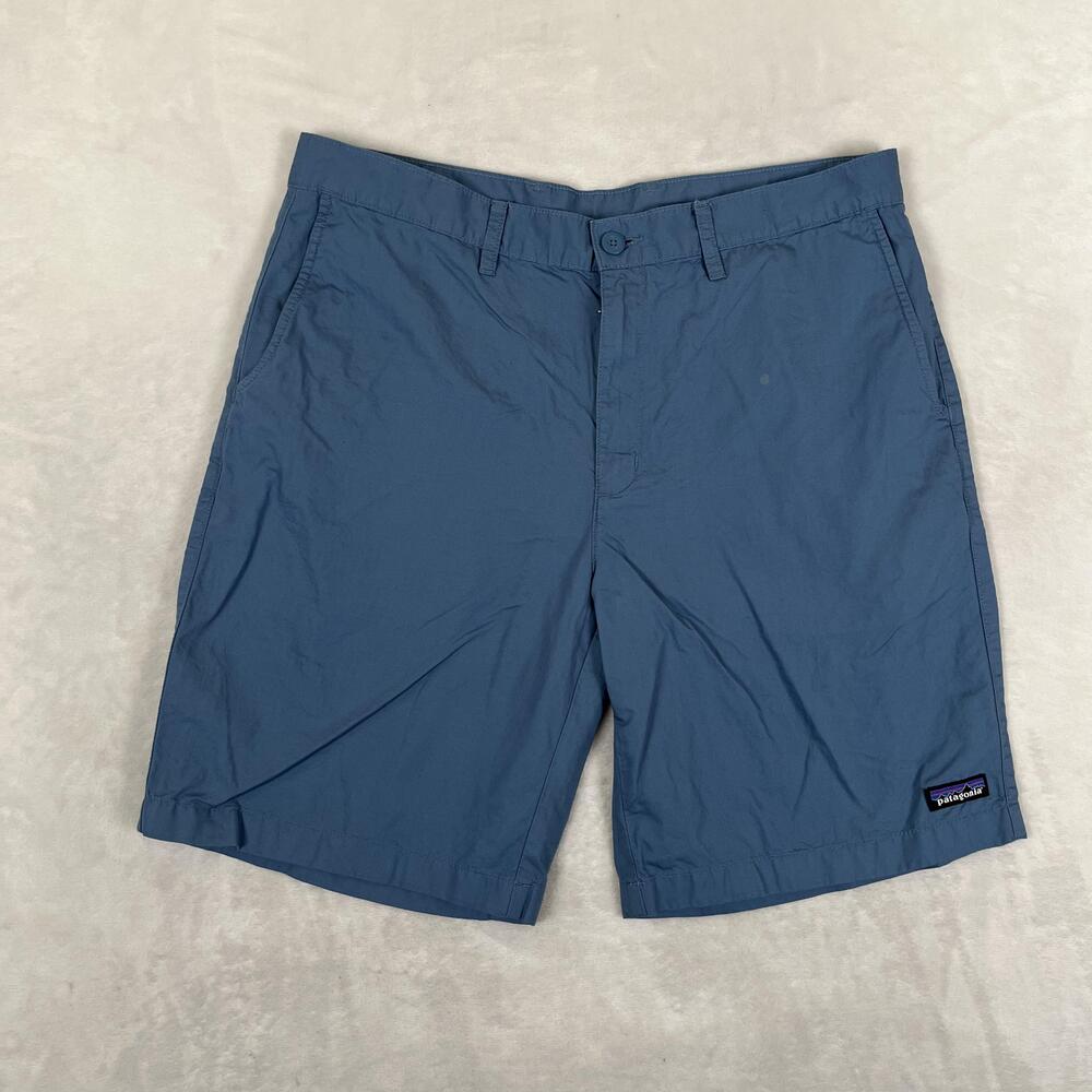 Patagonia Shorts Mens 36 Blue Organic Cotton Chino 9 Inseam Casual Travel
